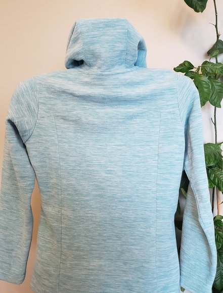 Mountain Hardwear fleece heathered blue hoodie sz small - Picture 6 of 9